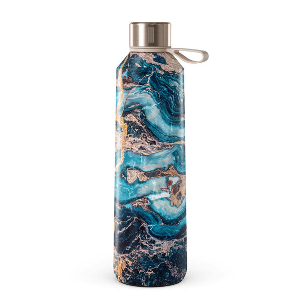 その他 Bottle Neck - Marblue Mystic River - Blue Marble Stainless Steel Water Bottle | BURGA