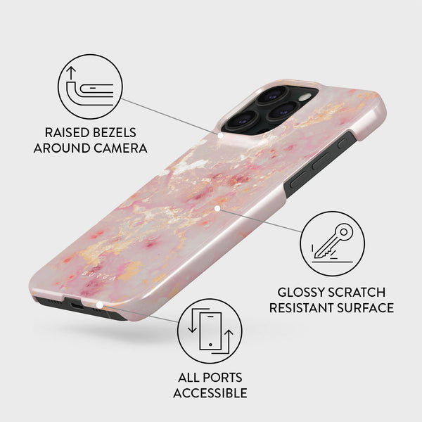 Golden Coral - Pink iPhone 15 Pro Max Case | BURGA