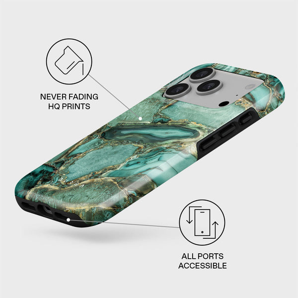 【即日配送】Ubud Jungle Turquoise iPhone 15 Ubud Jungle - Turquoise iPhone 17 Pro Case | BURGA