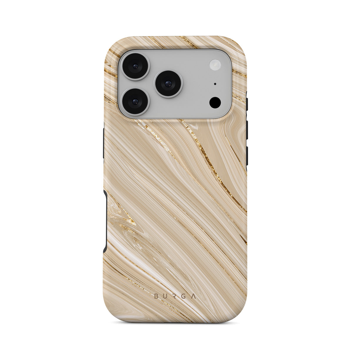【新品】BURGA マーブルデザイン ハードケース　iPhone17 ベージュ Full Glam - Beige iPhone 17 Pro Case | BURGA