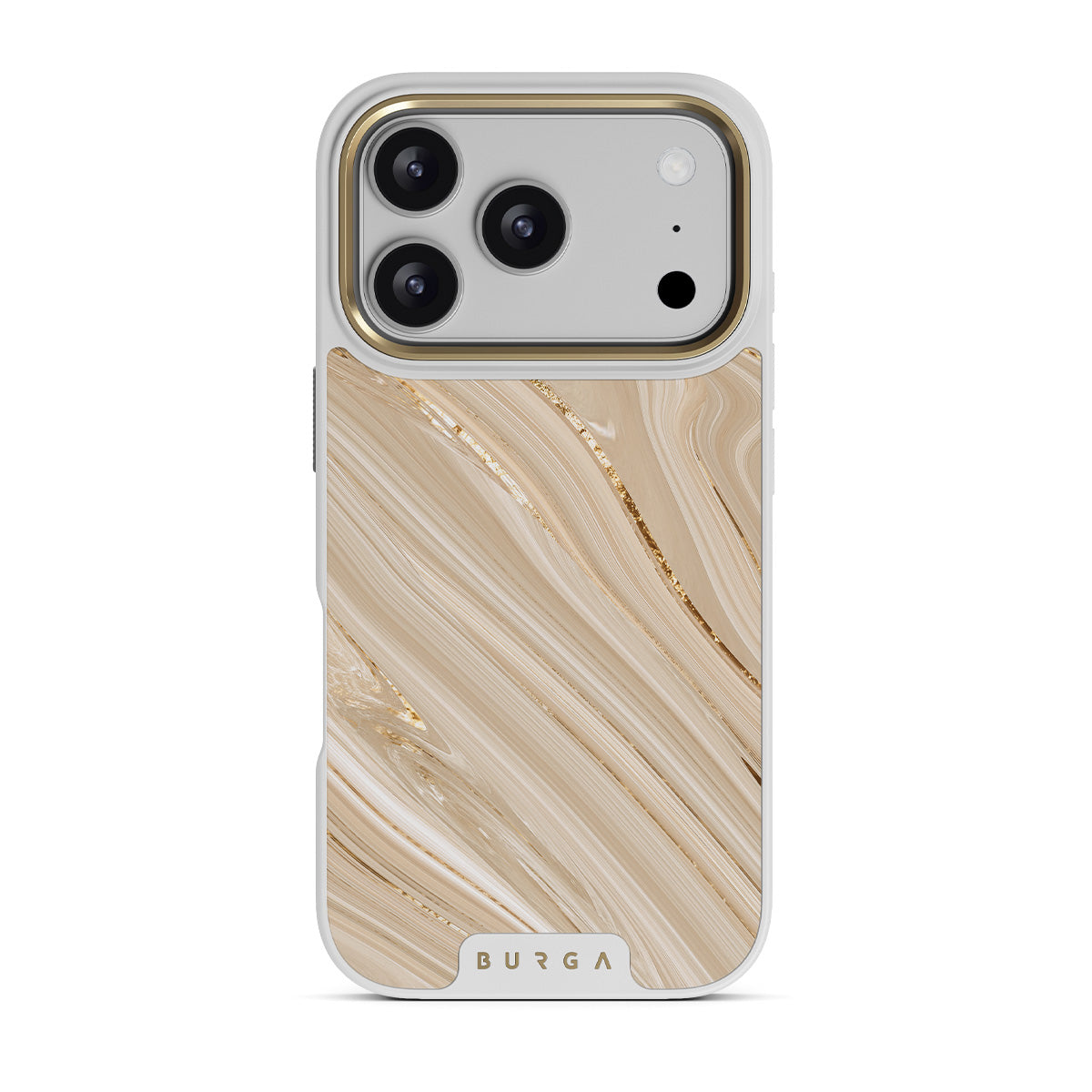 【新品】BURGA マーブルデザイン ハードケース　iPhone17 ベージュ Full Glam - Beige iPhone 17 Pro Case | BURGA