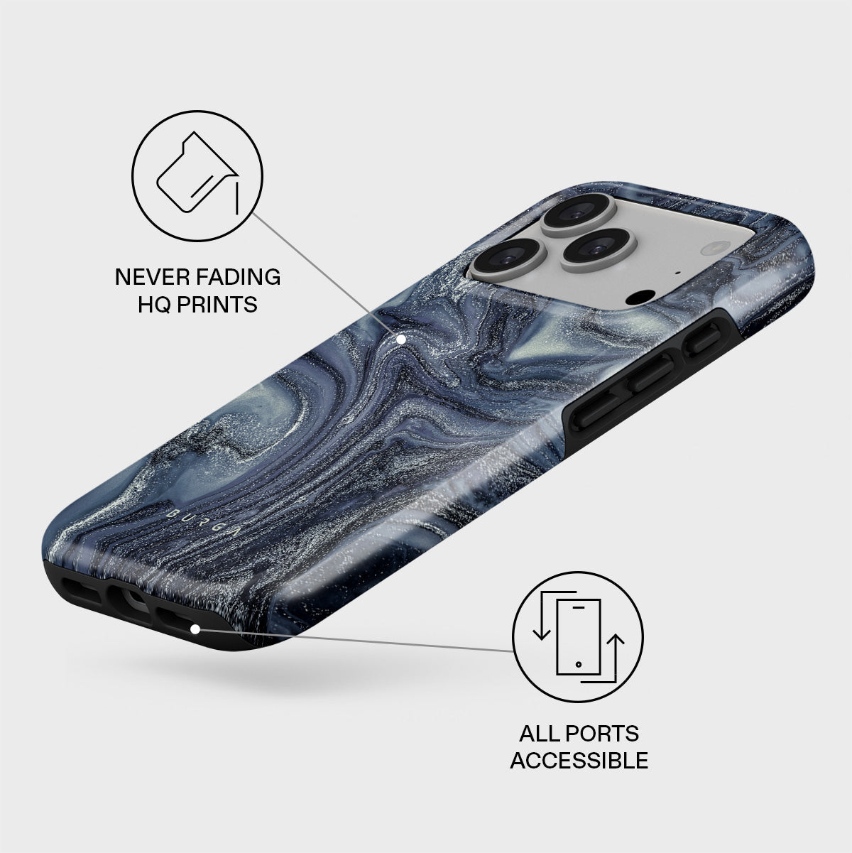 Navy Trench - Blue iPhone 17 Pro Case | BURGA