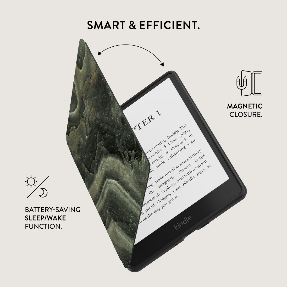Misty Forest - Green Marble Kindle Paperwhite (11th Gen) Case | BURGA