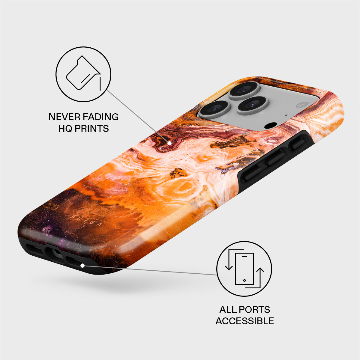 Pumpkin Spice - Orange iPhone 17 Pro Case | BURGA