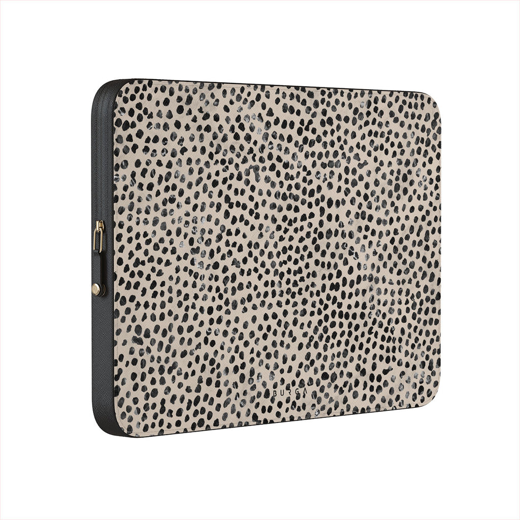Almond Latte Cute Leather Laptop Sleeve BURGA - Main Image