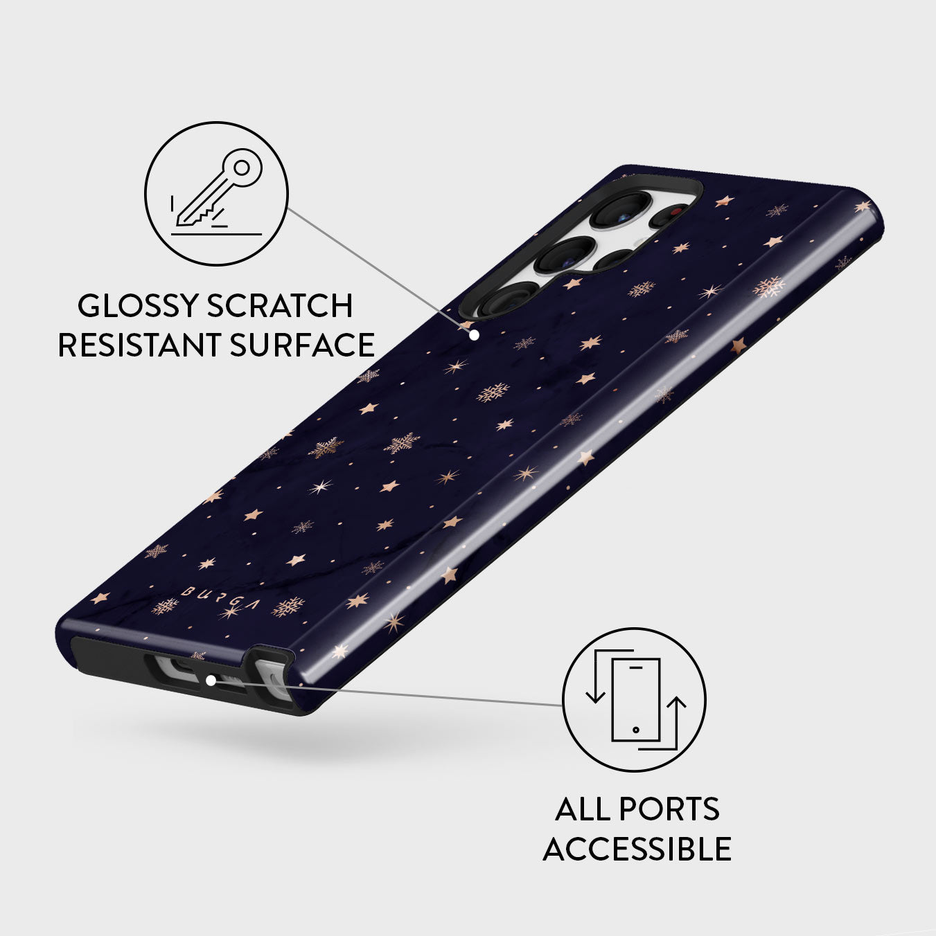 Midnight Kiss - Star Samsung Galaxy S22 Ultra Case | BURGA