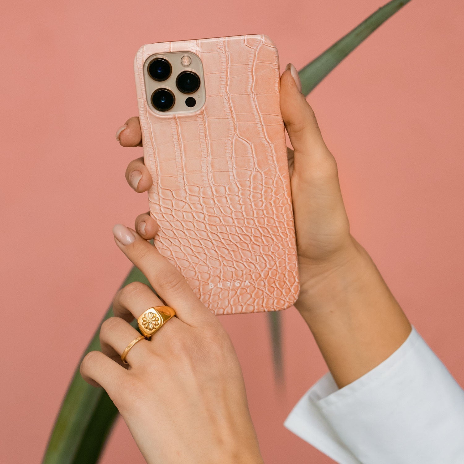 Pink Croco - iPhone 17 Pro Max Case | BURGA