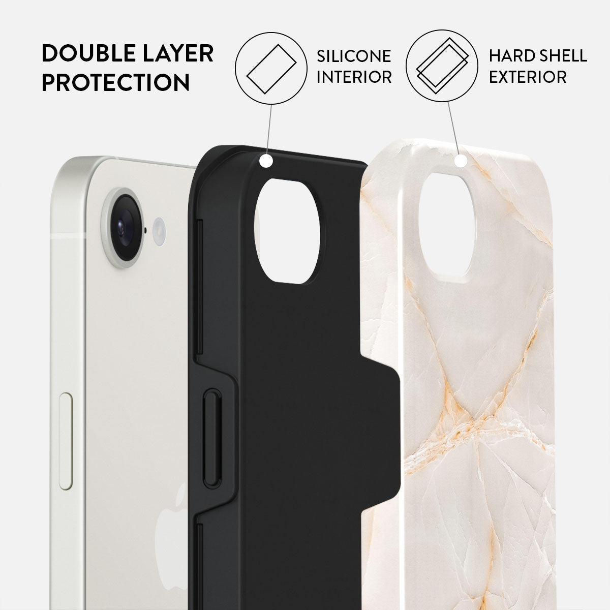Vanilla Sand - Marble iPhone 16e Case | BURGA