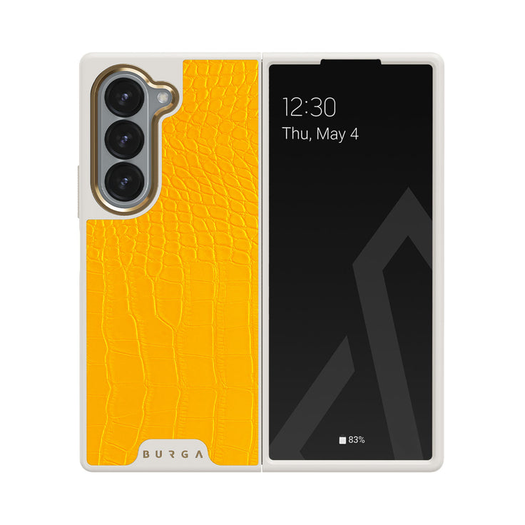 Canary Yellow - Snake Skin Samsung Galaxy Z Fold 6 Case