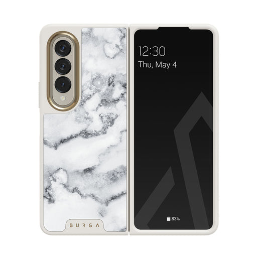 White Winter - Classy Marble Samsung Galaxy Z Fold 4 Case
