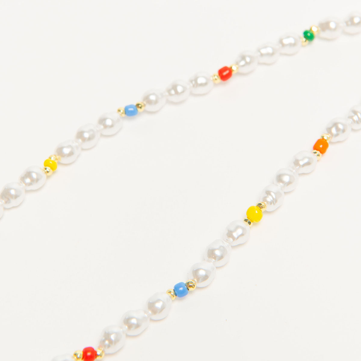 Phone Charm - White Pearl Phone Strap Chain | BURGA