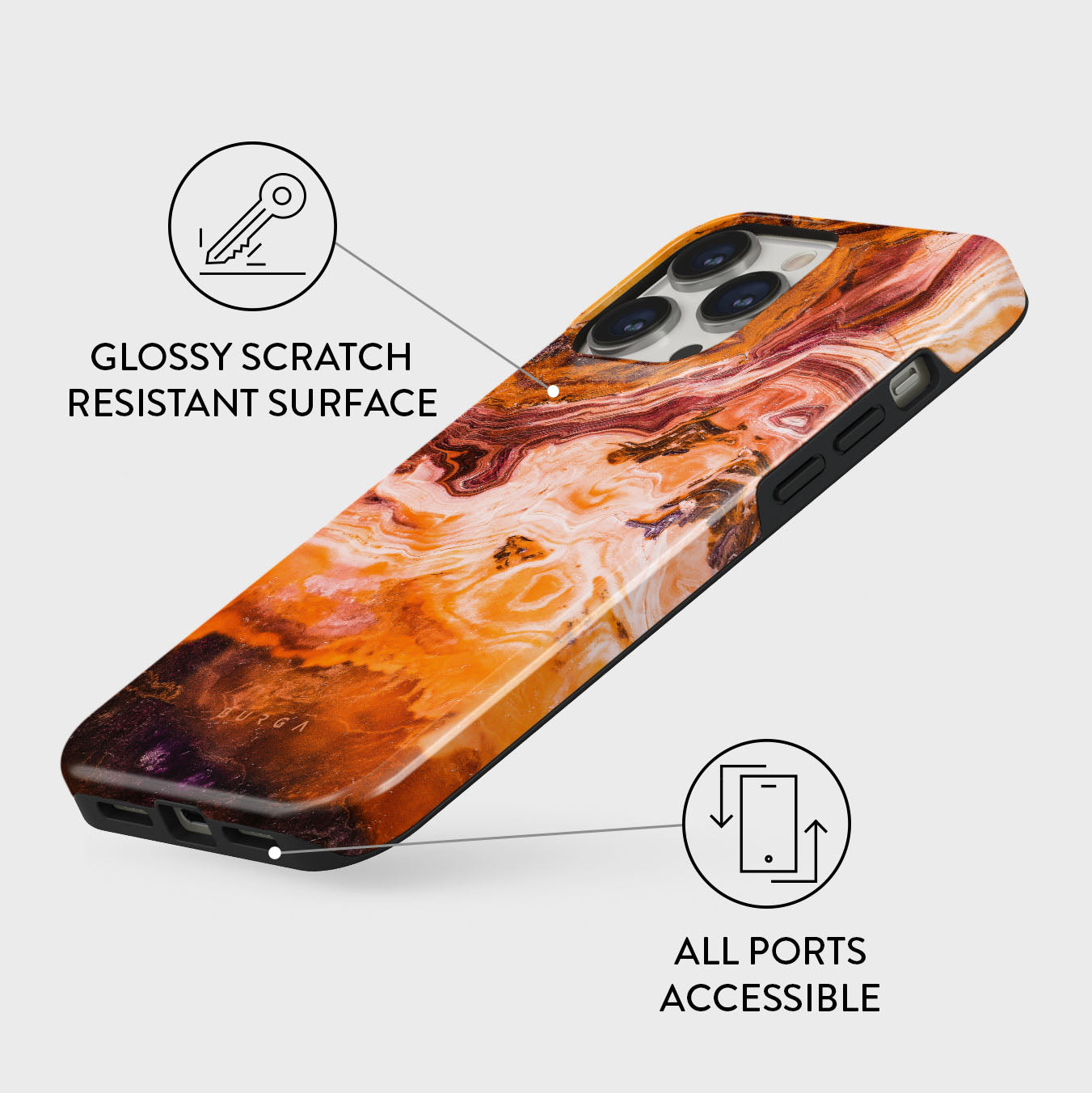 Pumpkin Spice - Orange iPhone 14 Pro Case | BURGA